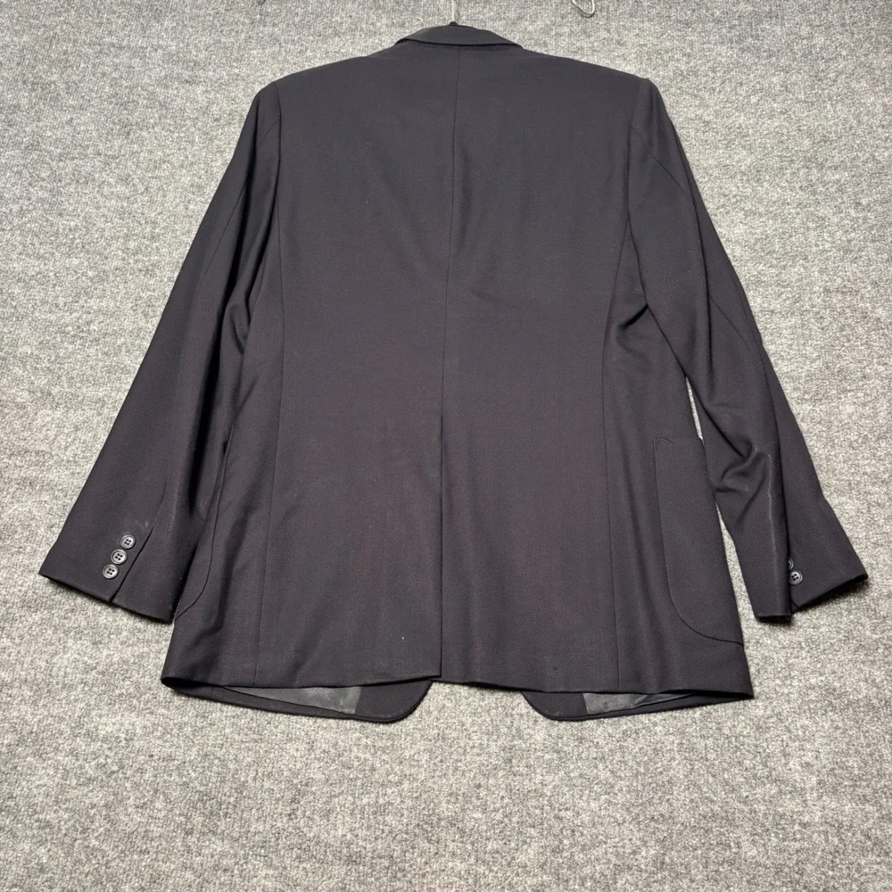 Jean-Paul Germain Sport‎ Coat Mens 42R Black Two Button Solid Made In France